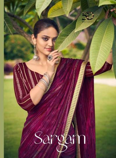 Sargam By 5D Designer Fancy Georgette Saree Collection